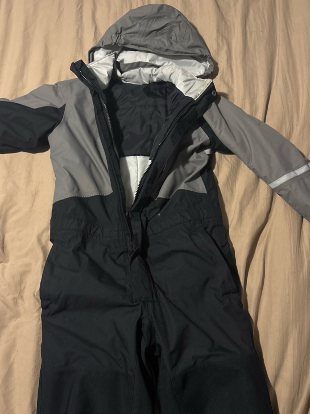 Columbia Gray and Black Kids Snow Coverall